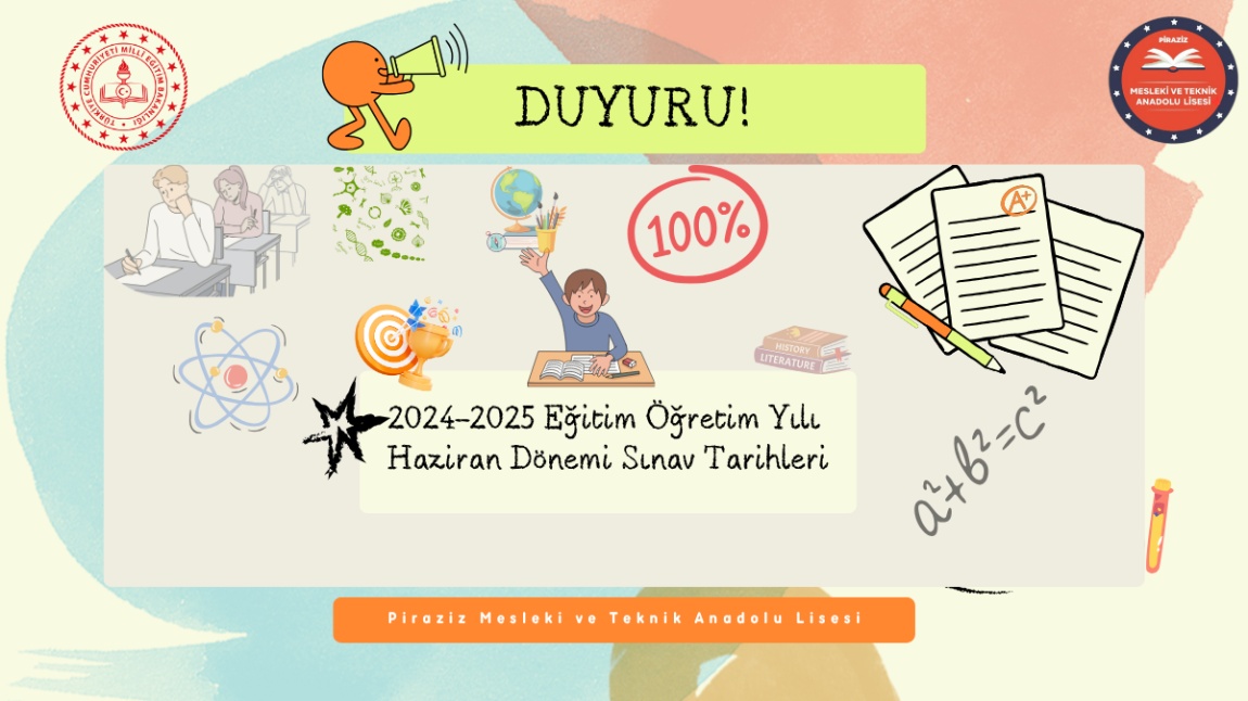 Haziran Dönemi Sorumluluk Sınavı Tarihleri